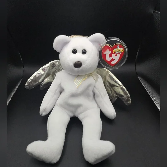Ty Beanie Baby Angel Bear with Silver Wings - Picture 4 of 4